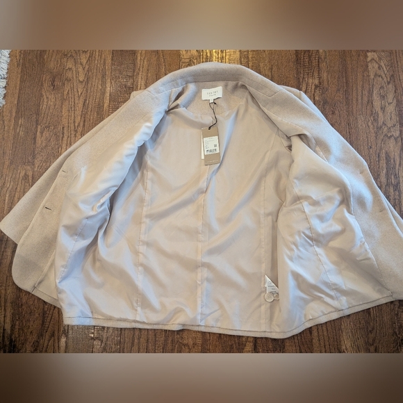 Wool Blend Oversized Blazer Jacket Coat Oversized L/XL Color cream- Sand - Picture 9 of 11